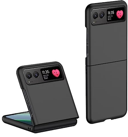 EASSGU Custodia in Silicone Adatta per Motorola Moto Razr 40 (6.9 Inches), PC Cover per Telefono Resistente Alla Caduta e Ai Graffi - Nero