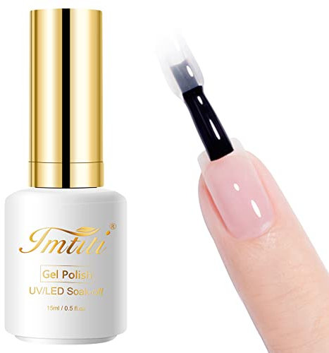 Clear Rubber Base Coat Gel-Nagellack, 15ML Clear Base Coat für Nagelstärker und Wachstum Feuchtigkeitsspendende, nährende, nicht vergilbende Formel