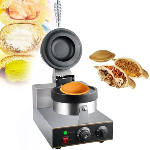 Cashwise Gaufrier Commercial Gaufrier Intelligent Rond Rotatif en Acier Inoxydable Antiadhésif Machine à Gaufre Professionnelle Commerciale pour Restaurant Usage Domestique