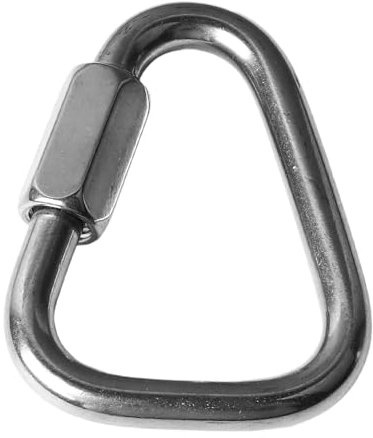 Confezione da 2 Maglie Rapide, Maglie Rapide Triangolari in Acciaio Inossidabile 316, Connessione a Vite, Moschettoni Resistenti per Campeggio, Escursionismo