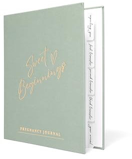 Schwangerschaftstagebuch, Erinnerungsbuch für frischgebackene Mütter, Leinen, Schwangerschaftsmust-Have-Geschenk für erste Mütter, Geschlechtsoffenbarung, Ultraschall-Fotoalbum