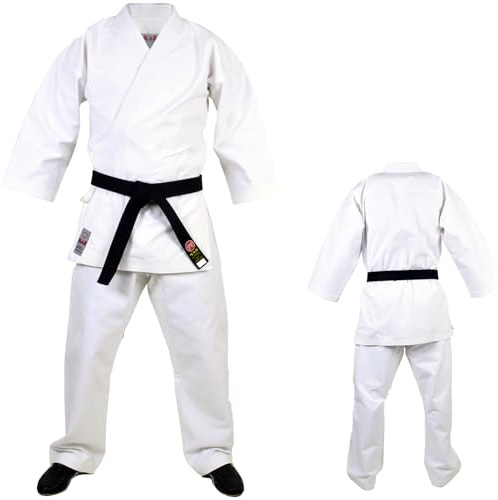 MAR | Karate Heavyweight 12oz Canvas Fabric European Cut Uniform Adult Kids Unisex Medium with Drawstring Trousers reinforced stitching Karate Suit Master Gi for Training & Competition (7/200)