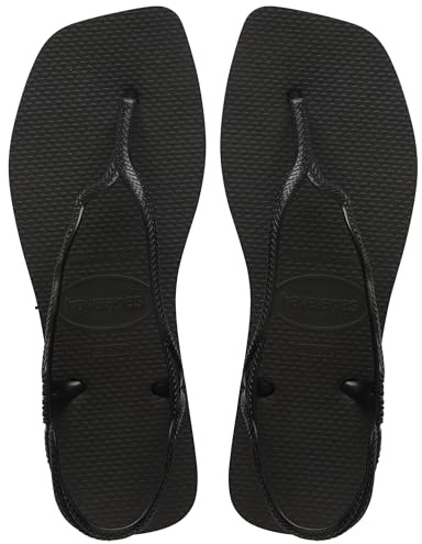 Havaianas - Soleil, Elegant, Durable, and Comfortable Sandals, T-Strap Style, Back Closure, Wavy Straps, and Square Edged Sole, 6/7 UK