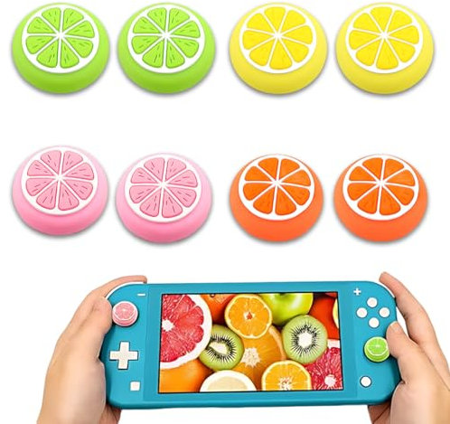 8 Pièces Capuchons de Joystick, Capuchon de Joystick en Silicone Antidérapant, Capuchons de Pouce Switch, Capuchon de Joystick en Silicone, Thumbstick Grip Compatibles Switch joystick