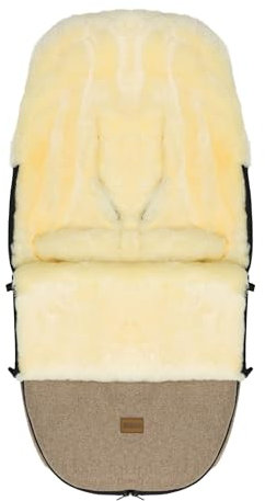 Fillikid Echtfell-Winterfußsack Makalu Wool Exklusiv | Winterfußsack aus medizinischem Fell | Warmer Fussack für Tragetasche, Babyschale & Kinderwagen | Kinderwagenfußsack passend für Bugaboo, Joolz