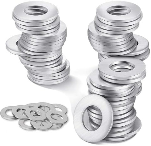 Eupdd 100 Rondelles Metal Inox M10×15×1mm pour Gonds de Porte et Charnières, Fixation en Acier Inoxydable