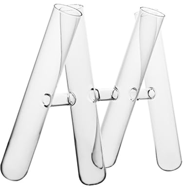 Psdndeww 3/4 Test Tube Clear Glass Vases for Multipurpose Flower Arrangements Plant Terrarium Container for Wedding Centerpieces