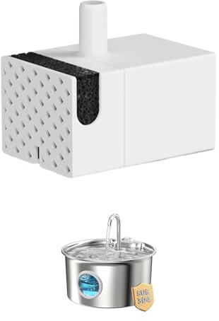 ATMZIQXR Fuente para Gatos Bomba: Adecuado para Bomba Bebedero Gatos Acero Inoxidable(S18) - Nivel de Estanqueidad IP68 - Larga Vida útil