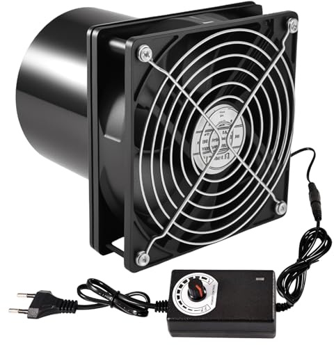 Joycabin Ventilador de tubo de 100 mm, ventilador de tubo con control de velocidad, resistente al calor, silencioso extractor de humo para cocina, inodoro, garaje, invernadero, circulación de aire