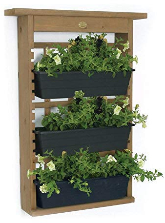 Algreen 34002 Garden View, Vertical Living Wall Planter , Brown