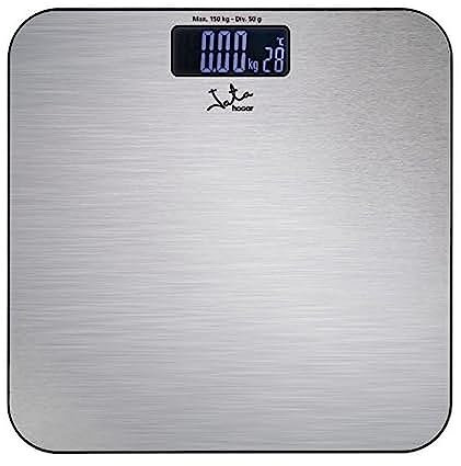 Jata Hogar MOD. 496N - Báscula de baño digital con superficie en acero inoxidable