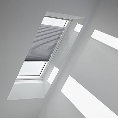 VELUX Original Plissee (FHL), Weisse Seitenschienen, SK06, Grau/FHL SK06 1282SWL