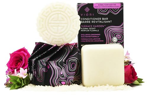 Viori Hydrating Shampoo & Conditioner Bar Set - Rice Water, Terrace Garden