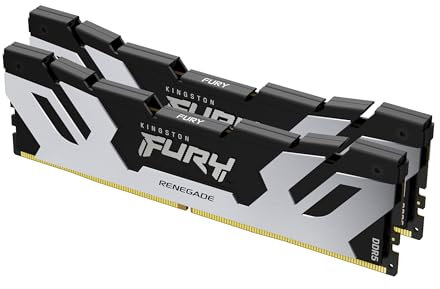 Kingston Fury Renegade DDR5 Silber/Schwarz XMP 32GB 6000MT/s CL32 DIMM Desktop Gaming Speicher (Kit of 2) - KF560C32RSK2-32