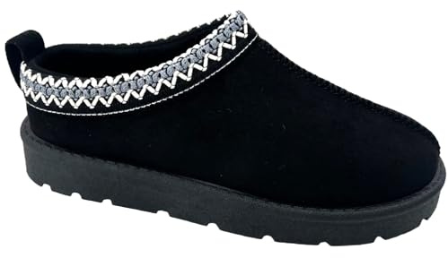 sole london Women's Slip On Warm Faux Fur Lined Ladies In Out Door Slippers Shoe Boots