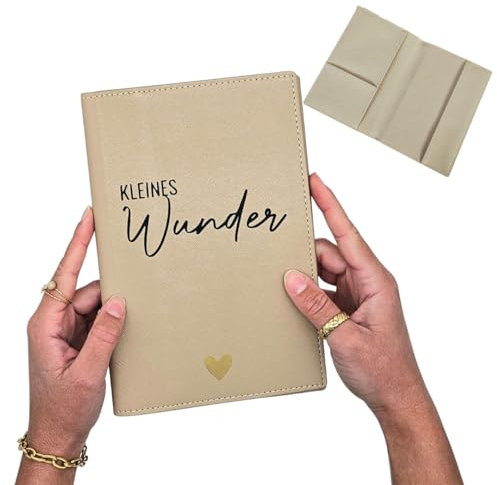 Mutterpasshülle aus Leder, schlicht und elegant, praktische Schutzhülle für den deutschen Mutterpass aus Saffiano Kunstleder, Felinja Shop