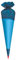 ROTH Stoffbezug mit Satinschleife, blau, 70 cm