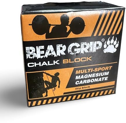 BEAR GRIP Multi-Sports Chalk Block - 56g für Gewichtheben, Klettern, Gymnastik, Crossfit & Fitness Grip