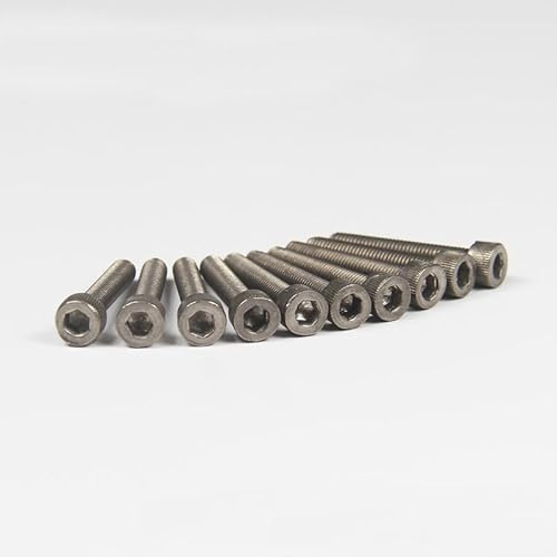Generic Lilianos M2.5 TA2 Titanium Screw Allen Stigma Knurled Head Bolt Hex Socket Column Cap Hexagon Screws (4mm-20mm Length) - (Size: M2.5x8mm (3Pcs))