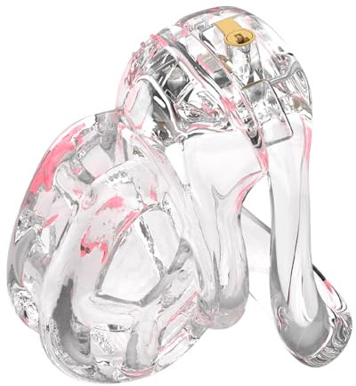 Chastity Cage Männer Transparent Belüftung Peniskäfig Bondage Cockcage Sex Spielzeug für die Männer, Jpscor Fesseln BDSM Keuschheitsgürtel Penies Käfig Keuschheitskäfig Herren(L)