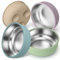 Yamobi 2 Pack de platos para bebé de acero inoxidable con ventosa – Plato infantil 2 en 1, resistente al calor, anti-derrames, de silicona sin BPA, plato con ventosa para niños