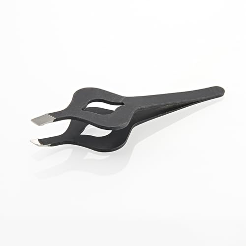 3 PAGEN pincett med brett handtag — mer grepp tack vare gummering — underlättar användning – exakt arbete utan att glida av – plocka ögonbryn eller ta bort splitter — ergonomiskt handtag