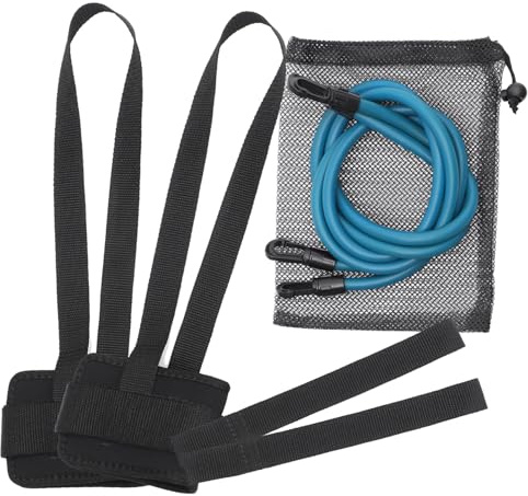 MAGICLULU Kit Entraînement Natation avec Résistance Ceinture Néoprène Confortable et Cordes Élastiques Réglables pour Adultes Équipements de Natation pour Séances Piscine Intérieure et