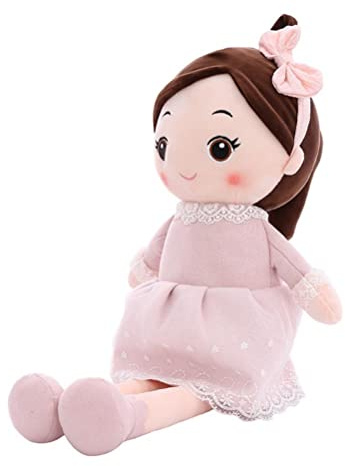 Ejoyous Simpatica Bambola di Pezza da 40 Cm, Morbido Peluche con Capelli Intrecciati e Bella Gonna, per la Decorazione della Stanza delle Ragazze, per Compleanno Natale Festa dei (rosa)