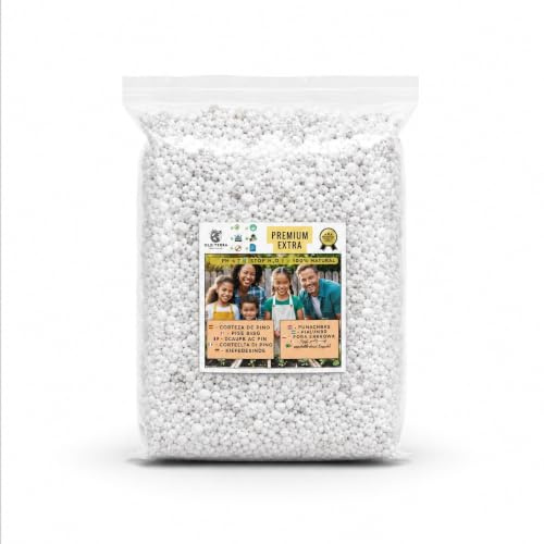 OLD TERRA NATURAL 3l. Perlita Premium para Plantas Sustrato orquideas Arlita para Plantas jardineria Arcilla expandida Piedras Drenaje macetas sustrato para orquideas Soil (X1)