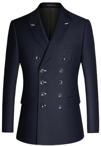DATTESUIT da Uomo Doppio Petto Multibottone Blazer per Business Cerimonie Riunioni Giacche Ufficio Formali Completi