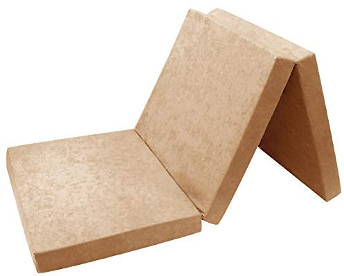 FORTISLINE - Klappmatratze 180x65x7cm - 3-teilige Faltmatratze - H2 Gästematratze - Camping Faltbare - Kamping Bett - Waschbar Bezug - Erwachsene Klappbar - Reisematratze - Schaumstoff Matratze