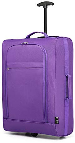 KONO Bagaglio a mano Soft Shell leggero con doppio bagaglio a mano per trolley (Viola)