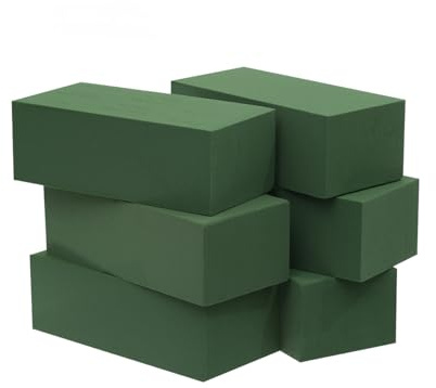 LUOWAN Crafare - Bloques de Espuma para Flores Frescas y húmedas, Bloques de Espuma Verdes para arreglos Florales Frescos de Primavera y Suministros de Manualidades, 8.9 Pulgadas de Largo x 3.9
