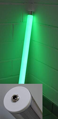 Lichtidee Led Leuchtstab matt softton grün 1m 12Volt mit Steckertrafo Anschluß an Steckdose Dekostab Stablampe