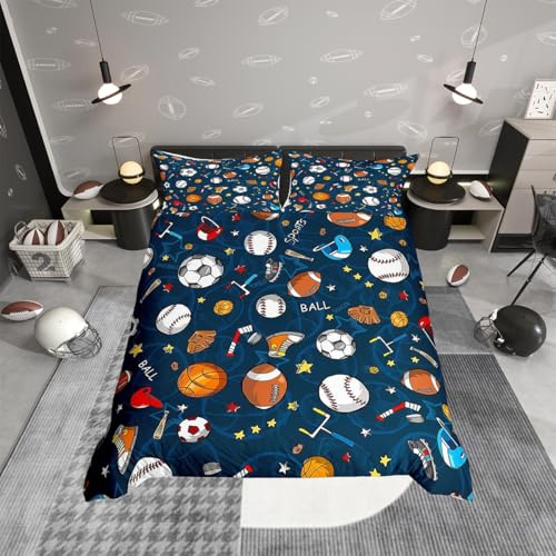 Juego de Ropa de Cama de Baloncesto niños,niñas,bádminton,Ropa de Cama,Ropa de Cama,Ropa de Cama,Ropa de Cama,Ropa de Cama Lino,2 Piezas,Individual