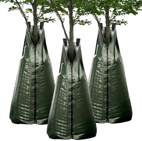 SEHOI 3 Pack 20 Gallon Tree Watering Bag, PVC Tree Drip Irrigation Bags with Zipper, Adjustable Slow Release Watering Bag for Newly Planted or Established Trees