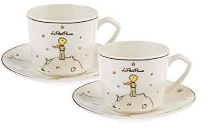 Karaca Little Prince 2 Coffee Cups 80 ml Mocha Cups Espresso Cups Set Made of Porcelain, Robust Mocha Cup, Thick Drinking Rim, Material Porcelain