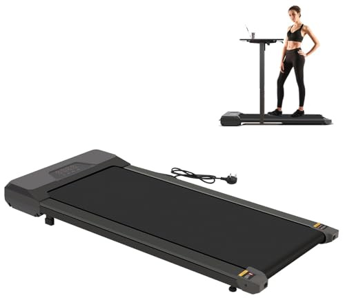 Panana Under Desk Treadmill Walking Pad for Home Office, Portable Slim Treadmill with Remote Control & LED Display, Quiet 2.5HP Walking Machine, Flat Compact Treadmill No Assembly for Small Spaces