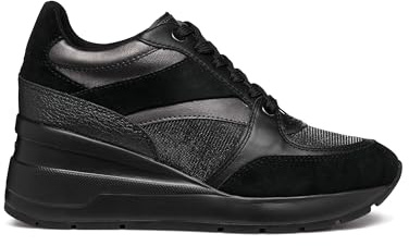 Geox Baskets D Zosma pour Femme, Noir, 40 EU