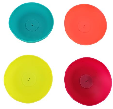 Tnfeeon 4 Pièces Porte-crème Glacée pour Enfants en Silicone Réutilisable Sûr Attrape les Gouttes Anti-désordre Porte-friandises Glacées pour les Jours d'été Fête D'anniversaire