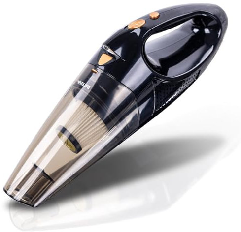 Goldstern tech 100W Kabelloser Akku-Handstaubsauger, Beutellos mit HEPA-Filter, LED-Licht, Zwei Aufsätzen, Leicht & Kompakt, Ideal für Auto, Zuhause & Haustiere