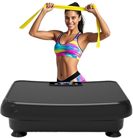 Vibration Plate Exercise Machine: TISSCARE Mini Vibrating Plates for Lymphatic Drainage and Weight Loss, 400Lbs Capacity Full Body Power Shake Workout Platform for Home Cardio Fitness