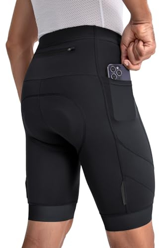 BERGRISAR 4D vadderade cykelshorts för män cykelshorts med dragkedja ficka cykelshorts