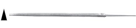 Lima triangular extra delgada, ideal para acabados finos en metal y madera, perfecta para detalles precisos y trabajos de precisión.
