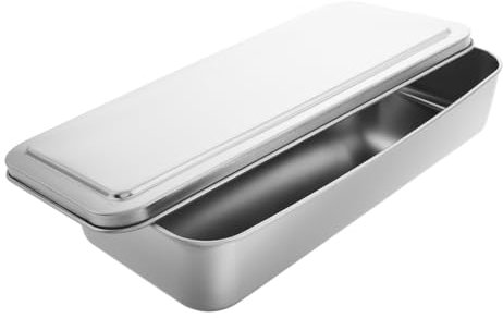 WEKADRIN Teglia Rettangolare in Acciaio Per Torta Con Teglia Da Forno Con Copertura Per e Conservazione Alimentare