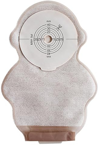 10 Sacche per Colostomia per Bambini, Forniture per Stomia Monoblocco, Sacche Drenabili per Stomia per La Cura Dello Stoma Ileostomico, 10-40 MM Tagliate Su Misura, Fodera in Tessuto Non Tessuto
