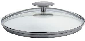 Cristel - Couvercle en Verre Bombe - Platine - 30 CM
