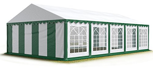 TOOLPORT 5x10 m Tente de réception/Barnum Vert-Blanc Toile de Haute qualité PVC 700 N