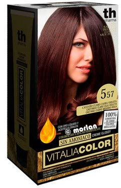 Th Pharma Th Vitalia Color Tinte Nº 557 Castaño Claro Caoba Violeta Sin Amoniaco 100 g