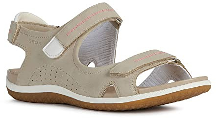 Geox Damen Vega Sandalen, Taupe, 41 EU